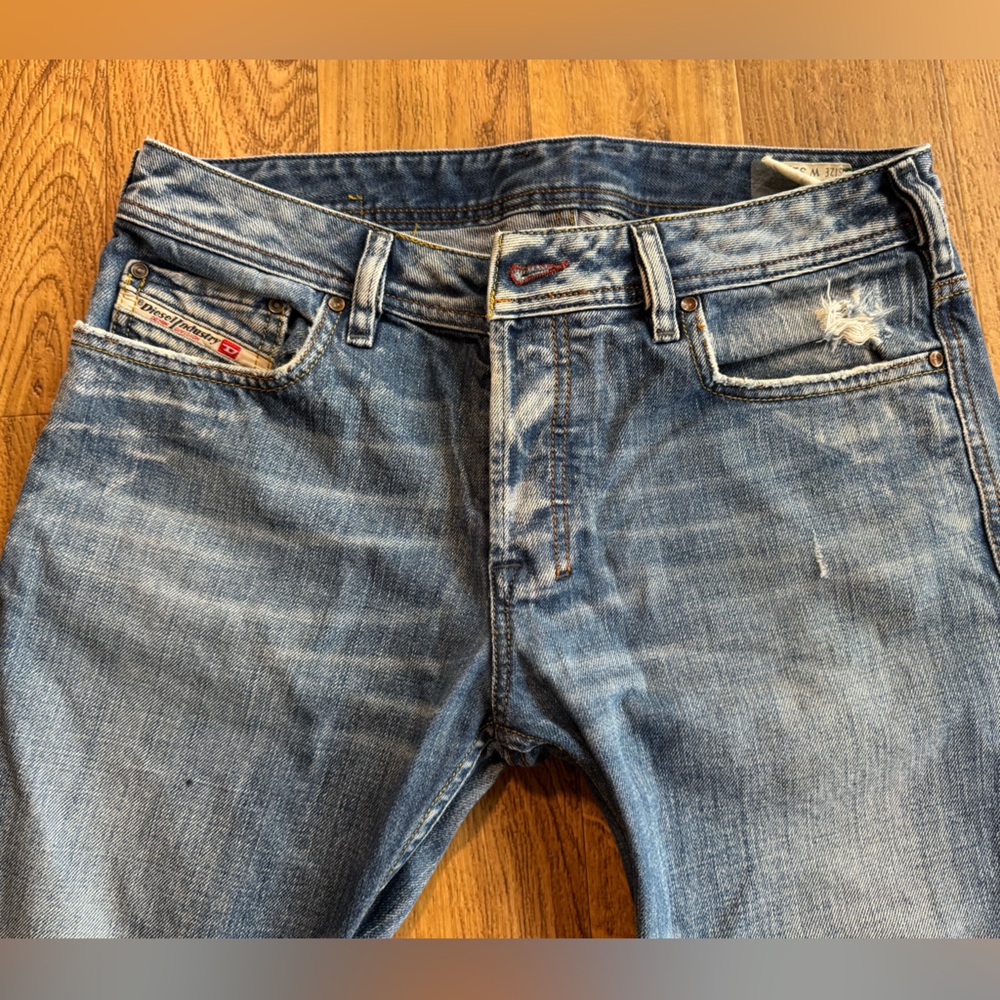 Diesel Blue Bootcut Jeans with Vintage Fading